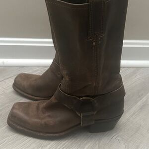 Brown Leather Cowboy Boots